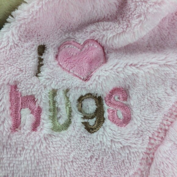 Baby Gear Pink Lovey Plush Teddy Bear I Love Heart Hugs Security Blanket AS IS - Picture 11 of 12